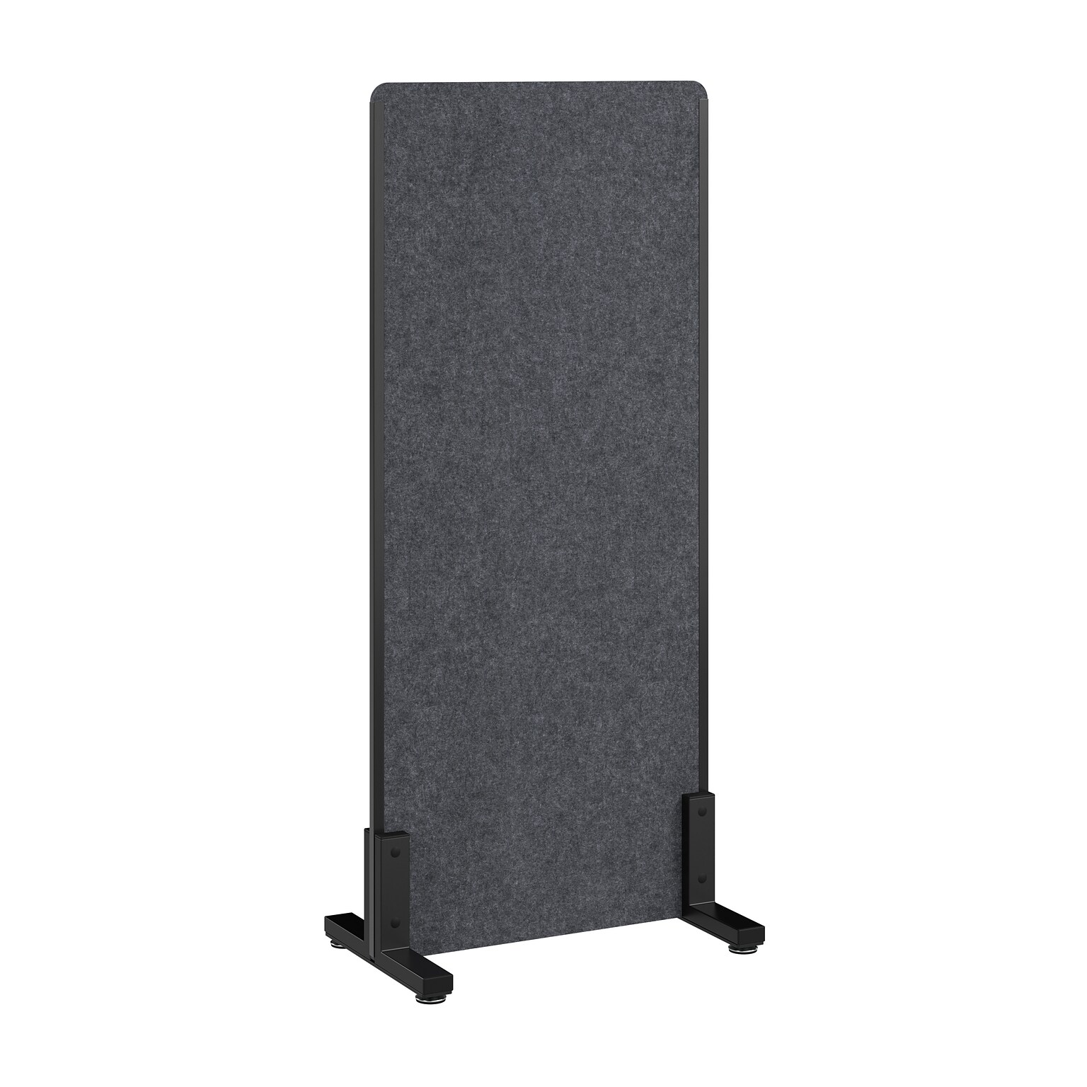 Bush Business Furniture Fabric Freestanding Privacy Panel, 55H x 24W, Cool Charcoal (PSP224CL-03)