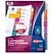 Avery Ready Index Table of Contents Paper Dividers, 1-8 Tabs, Multicolor, 6 Sets/Pack (11186)