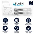 Flash Furniture HERCULES Plastic Office Chair, White, 10/Pack (LE-L-3-WHITE-GG)