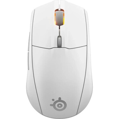 SteelSeries Rival 3 Gen 2 Wireless Ergonomic Optical Bluetooth & USB Mouse, White (62688)