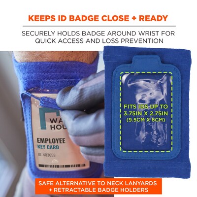 Ergodyne Squids 3388 Armband ID Badge Holder, Blue (19963)