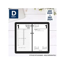 2024 AT-A-GLANCE 8 x 4.5 Daily Desk Calendar Refill, White/Black (E210-50-24)