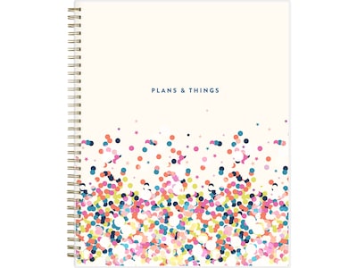 2023-2024 Blue Sky Plans & Things Confetti Bright 8.5 x 11 Academic Weekly & Monthly Teacher Lesson Planner (136609-A24)