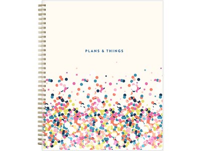 2023-2024 Blue Sky Plans & Things Confetti Bright 8.5 x 11 Academic Weekly & Monthly Teacher Lesson Planner (136609-A24)