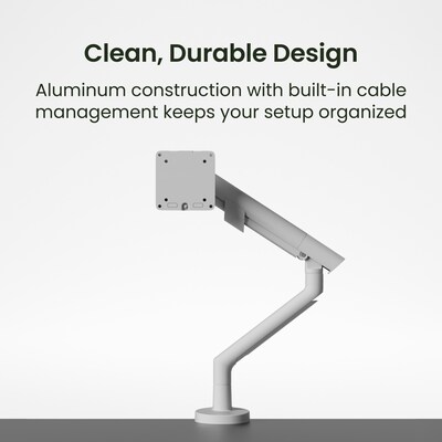 Kanto DM1 Single Monitor Desktop Mount for 17” - 40” Displays, Up to 22 lbs., White