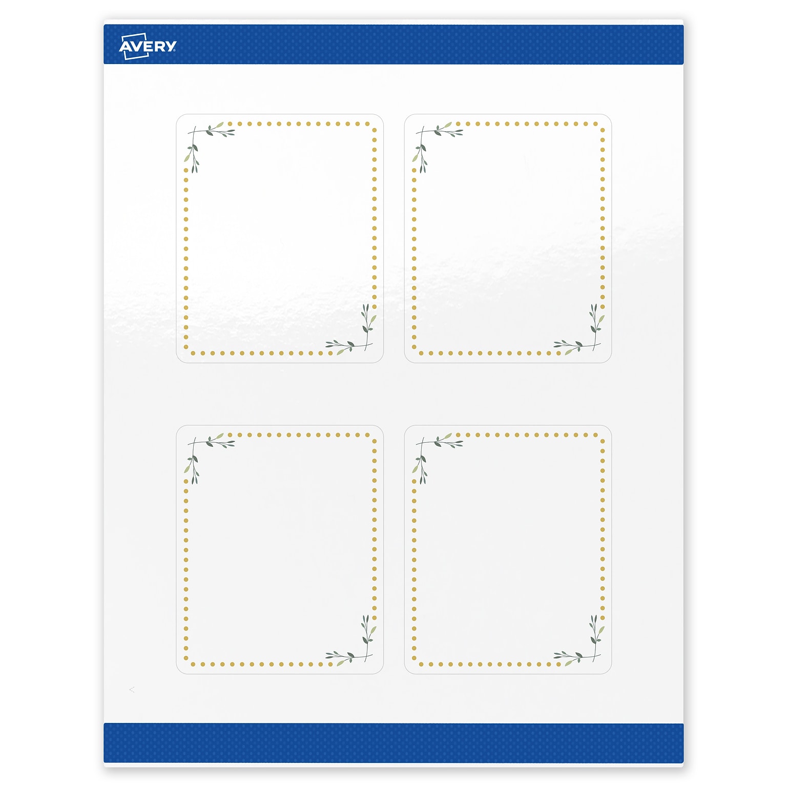 Avery Laser/Inkjet Rectangle Multipurpose Labels, 4 x 3-1/3, White, 40/Pack (S00-DN3)