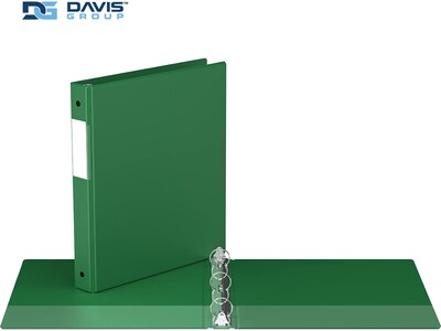 Davis Group Premium Economy 1" 3-Ring Non-View Binders, Green, 6/Pack (2311-04-06)