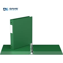 Davis Group Premium Economy 1 3-Ring Non-View Binders, Green, 6/Pack (2311-04-06)