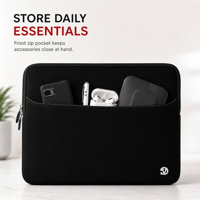 Vangoddy 17" Laptop Sleeve, Black (NBKLEA252)