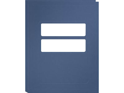 ComplyRight Double-Window Tax Presentation Folder, Midnight Blue, 50/Pack (FMB32)