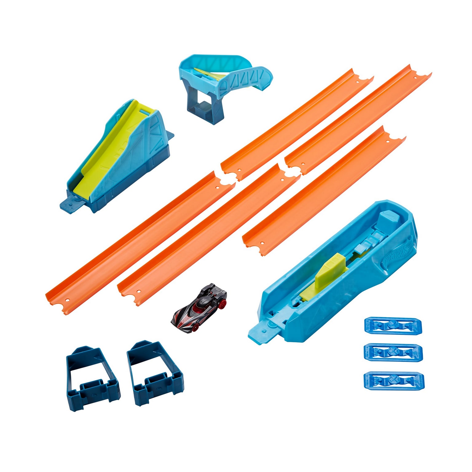 Mattel Hot Wheels Track Builder Unlimited Long Jump Pack, 4/Pack (GLC89)