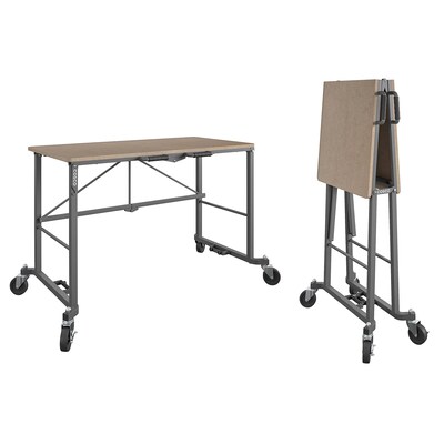Cosco Portable Folding Work Desk w/ MDF Work Top, 350 lb. Capacity, Brown (66720DKG1E)