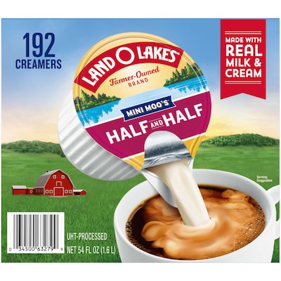 Land O'Lakes Mini-Moo's Half and Half Liquid Creamer, 0.28 oz., 192/Carton (ORG100718)