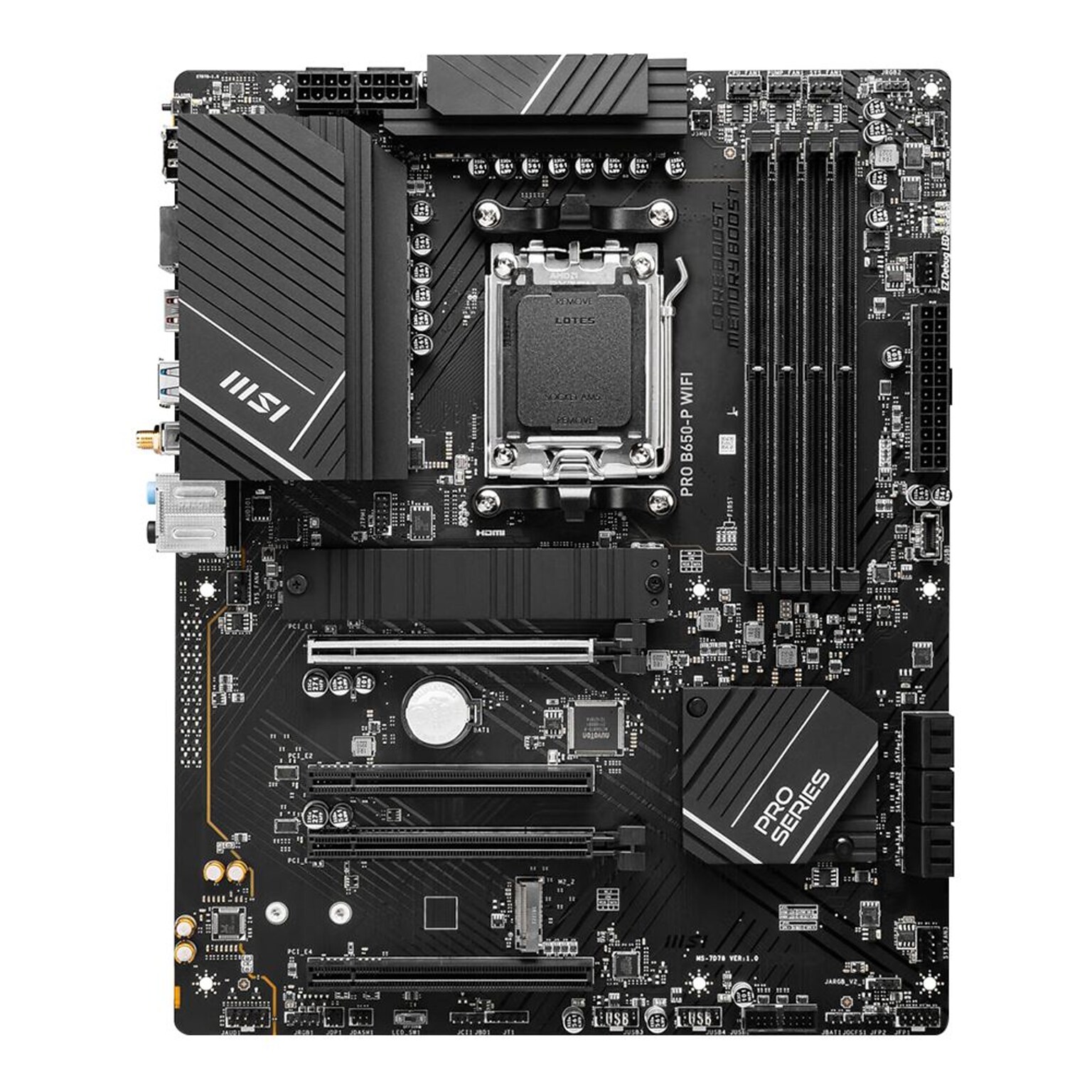 MSI PRO Socket AM5 ATX AMD Ryzen Desktop Motherboard (B650PWIFI)