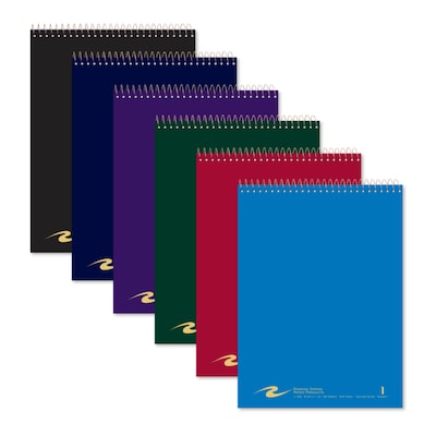 Roaring Spring Paper Products 1-Subject Notebooks, 8.5 x 11.5, College Ruled, 80 Sheets, Assorted