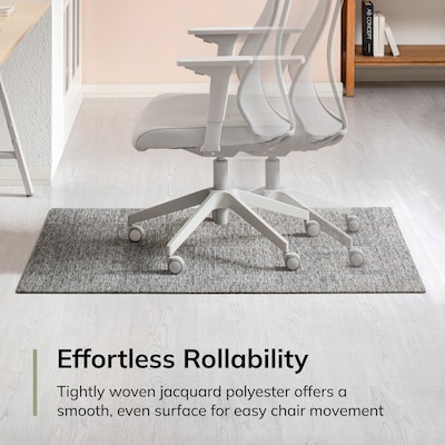 Anji Mountain Rug'd Carpet & Hard Floor Chair Mat, 40" x 54", Burlington Gray (AMB9041-4054)