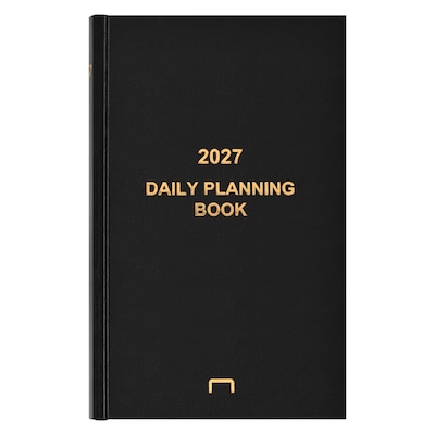 2027 Staples 5 x 8 Daily Diary Planner, Hardcover, Black (ST63597-27)