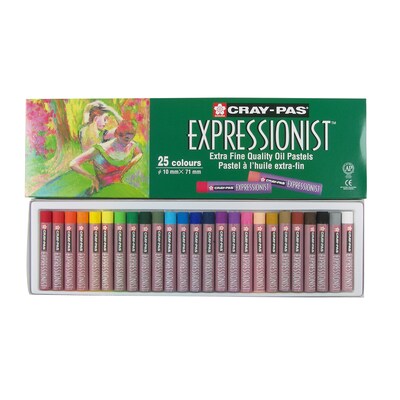 Sakura Cray-Pas Expressionist Oil Pastels, Assorted Colors, 25/Set, 2 Sets/Bundle (SAKXLP25-2)
