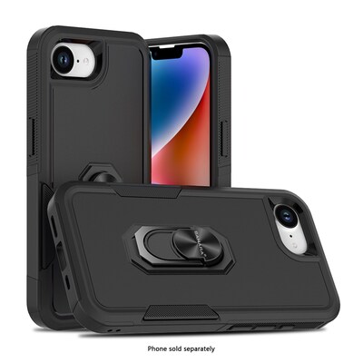 SaharaCase Raider Series Phone Case for iPhone 16e, Shock Absorbing, Scorpion Black (CP00816)