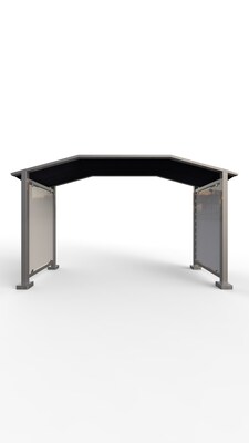 Preserve Outdoor Collaboration Glassboard, Captain Navy Awning, Walnut Decking, 104 H x 62 W x 1