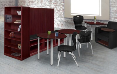 Regency Kee 36 Round Breakroom Table- Mahogany/ Chrome