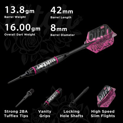 Viper Vanity Dart Bitch Soft Tip Darts, 16 Grams (20-0317-16)