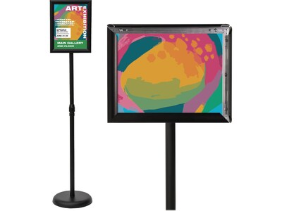 Excello Global Products Indoor/Outdoor Floor Sign, 12.2 x 48, Black (EGP-HD-0516)