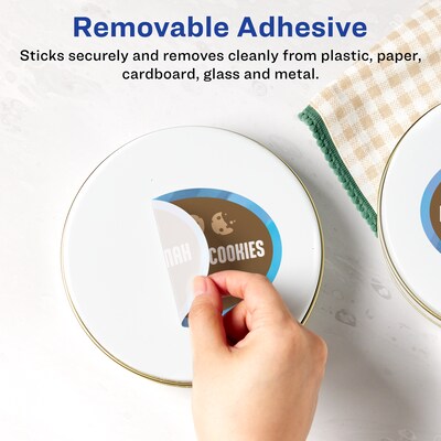 Avery Laser/Inkjet Oval Multipurpose Labels, 4.25 x 3.25, White, 60 Labels/Pack (94059)