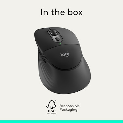 Logitech Signature Comfort Plus M850 L Wireless Ergonomic Optical Mouse, Black (910-007711)