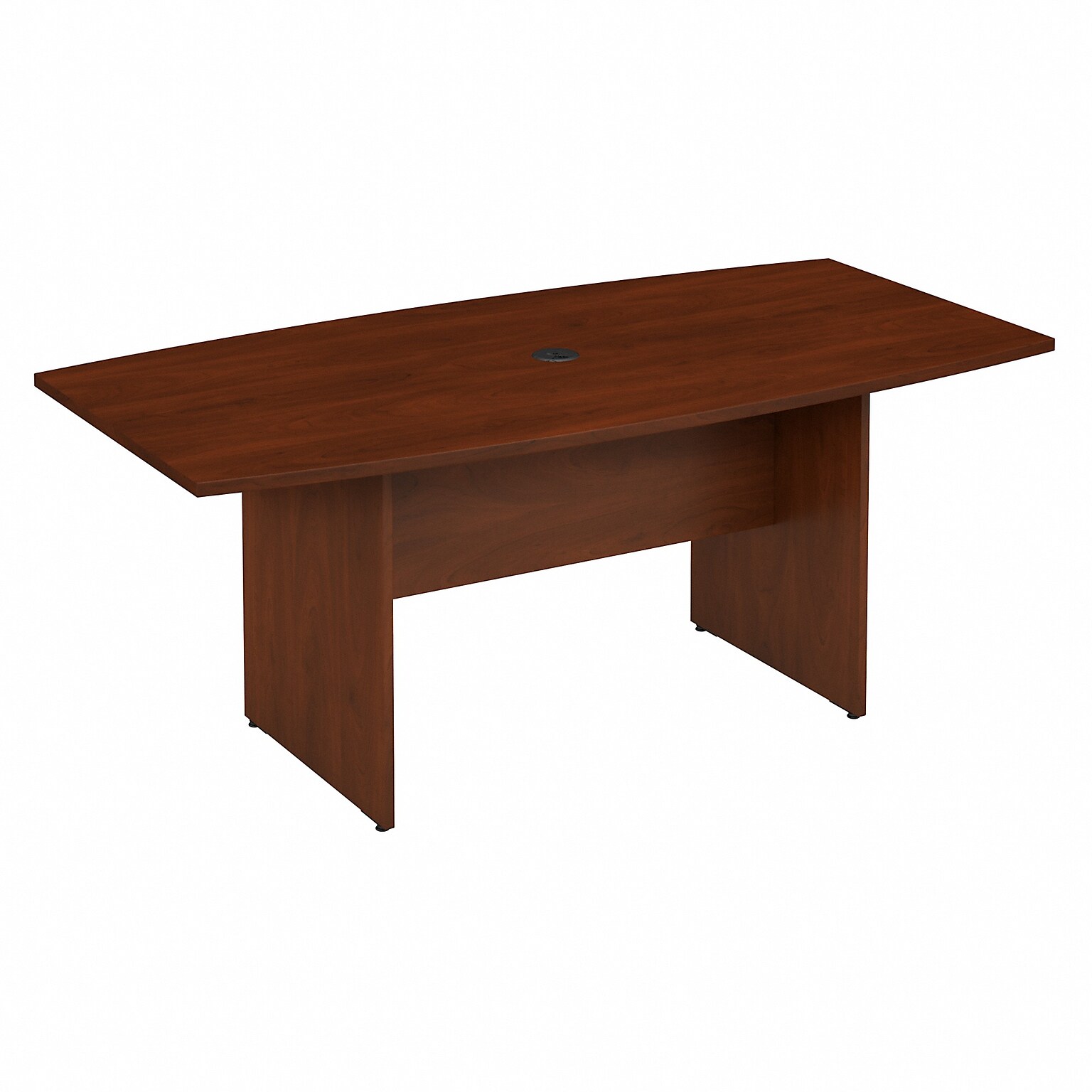 Bush Business Furniture 72W x 36D Boat Shaped Conference Table with Wood Base, Hansen Cherry (99TB7236HC)
