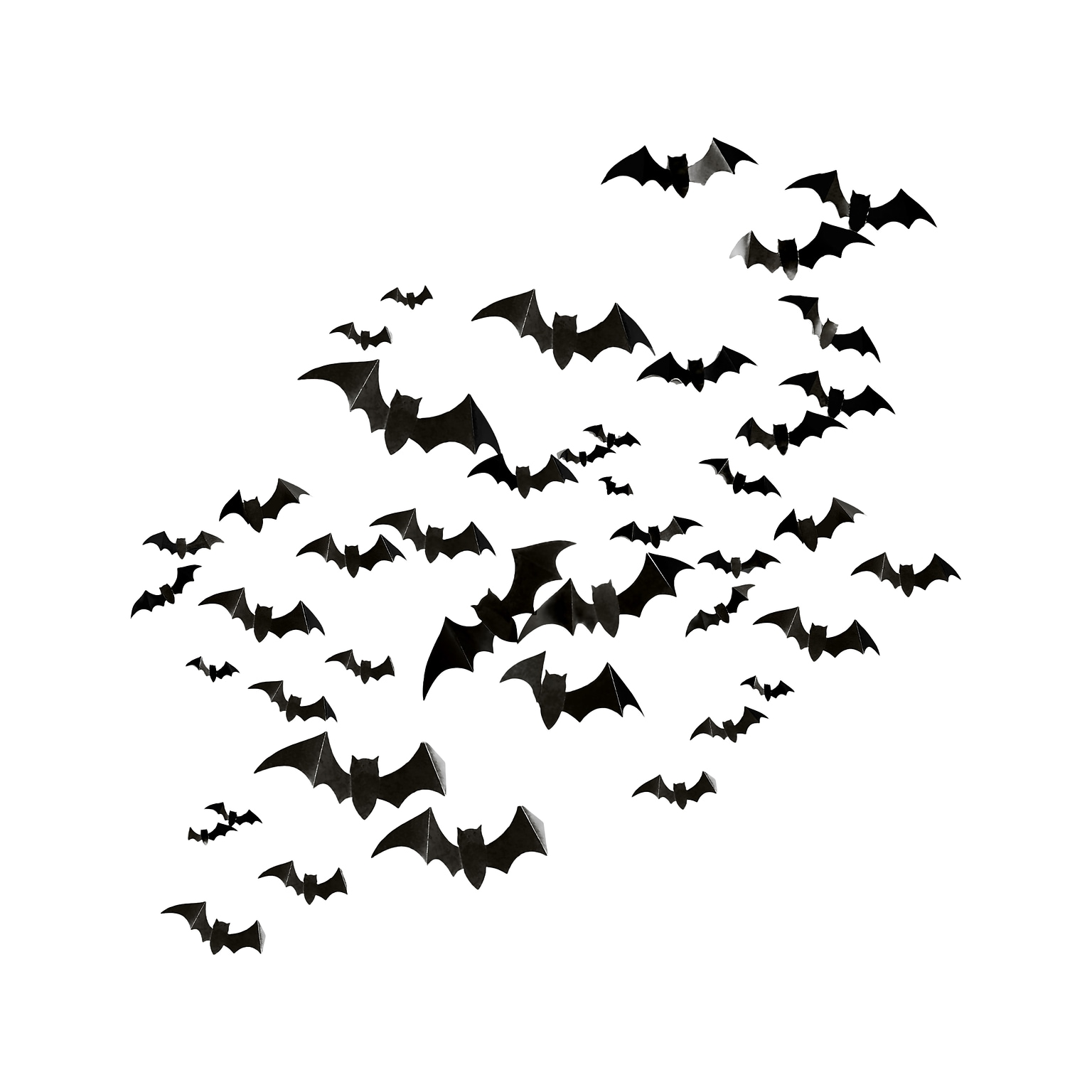 Amscan Bat Halloween Cutouts, Black, 50/Pack (191346)