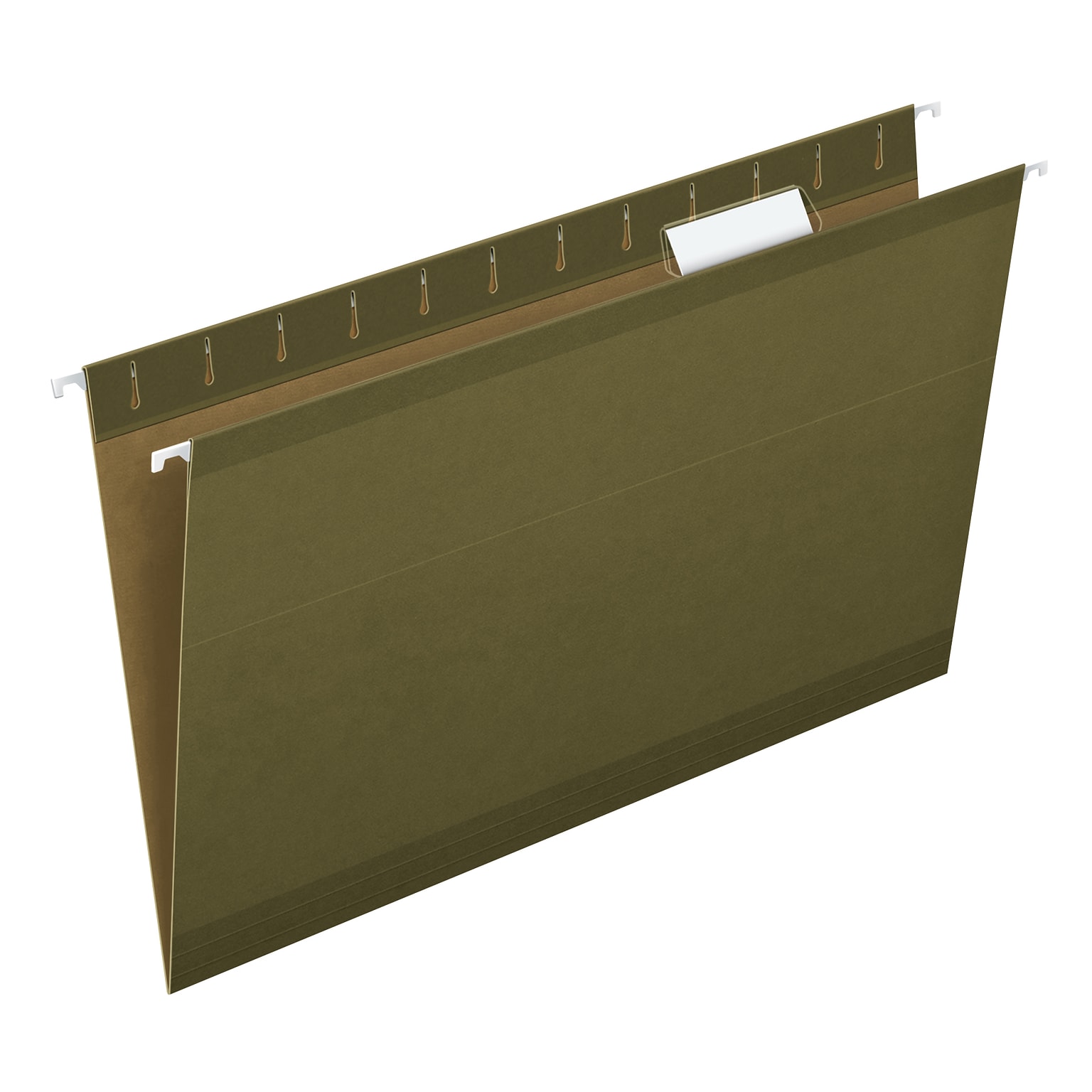 Pendaflex Reinforced Hanging File Folders, 1/5-Cut Tab, Legal Size, Standard Green, 25/Box (PFX 4153 1/5)
