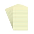 Staples® Notepads, 5 x 8, Narrow Ruled, Canary, 50 Sheets/Pad, 12 Pads/Pack (ST57293)