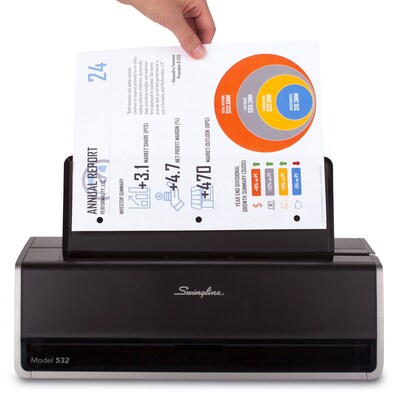 Swingline® Commercial Electric 2-Hole Punch, 28 Sheet Capacity, Black(A7074532)