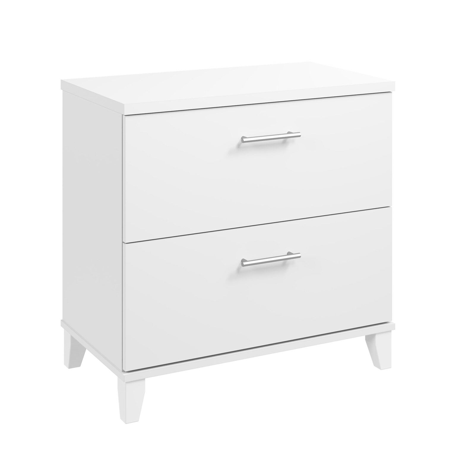 Bush Furniture Somerset 2-Drawer Lateral File Cabinet, Letter/Legal Size, 30W, White (WC81980)