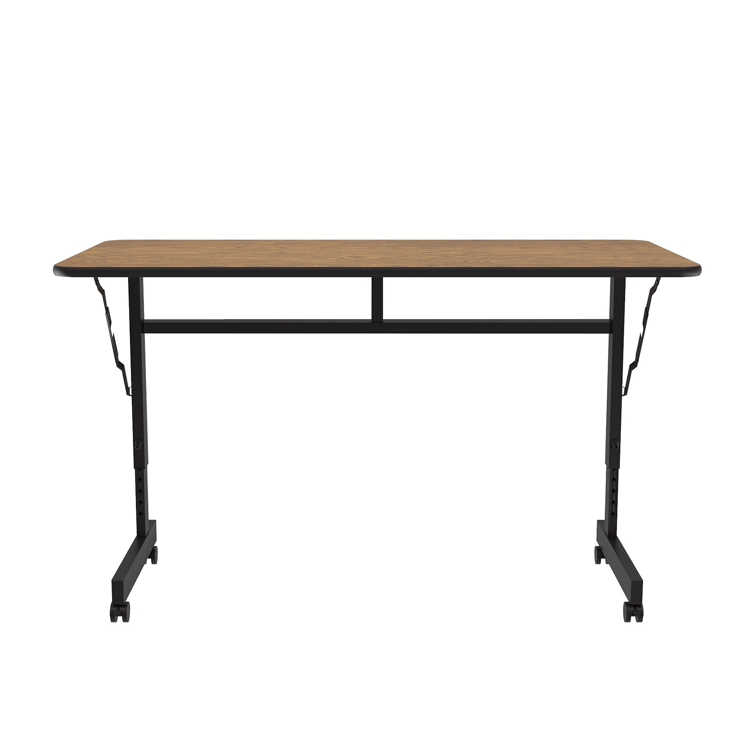 Correll Econoline Flip Top Nesting Table, 24x48, Medium Oak (FTM2448TF-06)