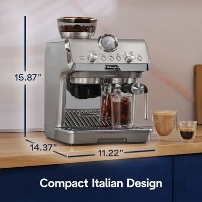 DeLonghi La Specialista Arte Evo 2-Cups Commercial Steam Espresso Machine, Stainless Steel (EC9255M)