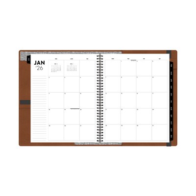 2026 Blue Sky ASMBLD 5" x 8" Weekly & Monthly Planner, Faux Leather Cover, Brown (152947)