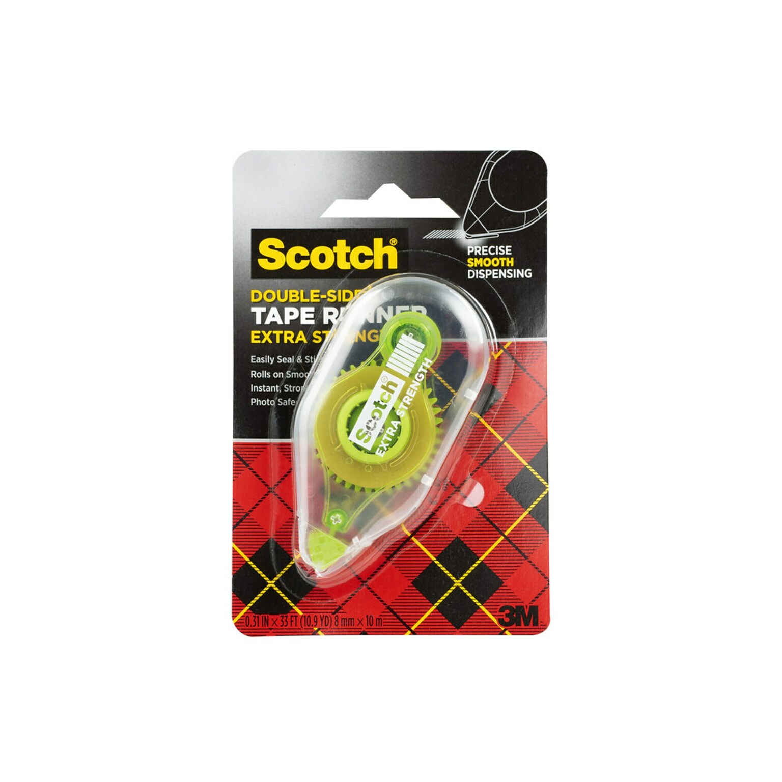 Scotch Extra Strength Adhesive Roller, 3/8 x 396 (6055-ES)