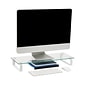 Mind Reader Glass Monitor Stand, Desktop Monitor Stand, Stand Riser for Computer, Laptop, Desk, Clear (GLASS-CLR)