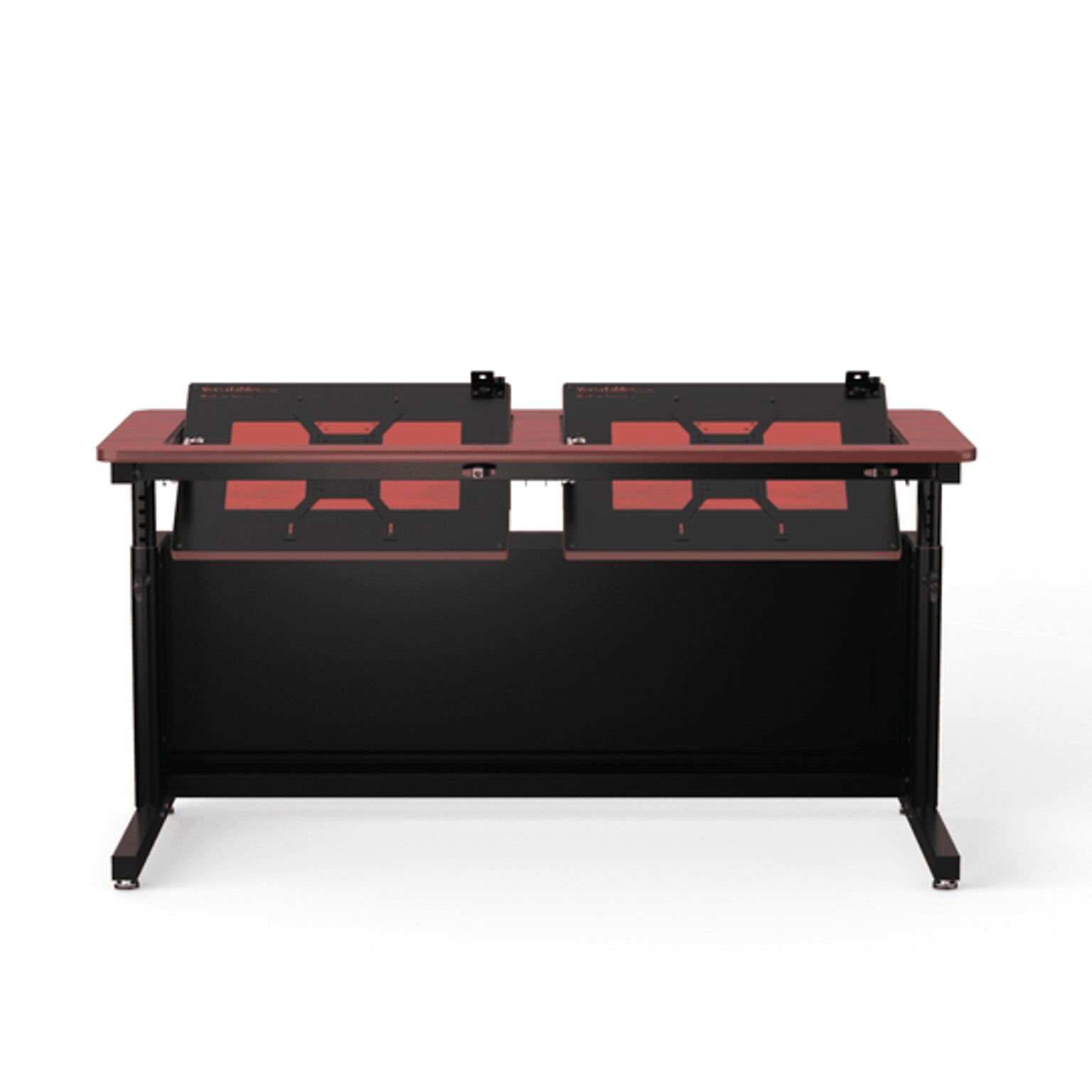 VersaDesk Revolution 60W Manual Adjustable Standing Computer Table, Cherry/Black (RST6030-BC)