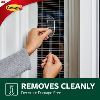 Command Outdoor Large Clear Window Hook with Clear Strips 17093CLR-AW