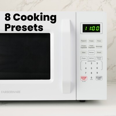 Farberware 0.7 cu. ft. Countertop Microwave, White (FMO07WEIWH)