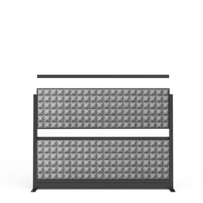 Luxor Studio Modular Wall Room Divider System Acoustic Panel, 48" H x 70" W, Freestanding, Gray, PET (PPWL001)