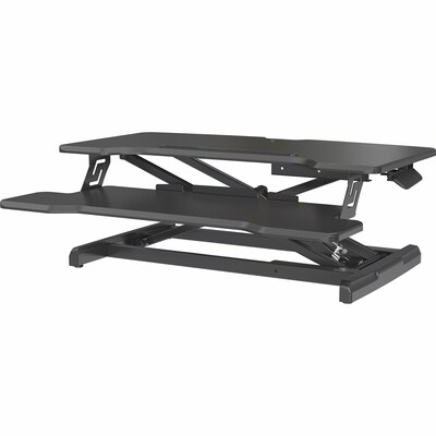 Lorell Active Office  X-Type Adjustable Slim Monitor Riser Stand, Up to 42" Monitor, Black (LLR99539)