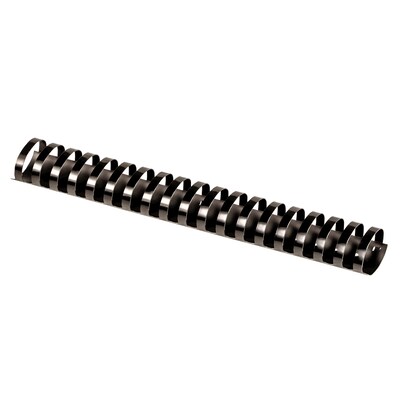 Fellowes 1 1/2 Plastic Binding Spine Comb, 340 Sheet Capacity, Black, 50/Pack (52368)