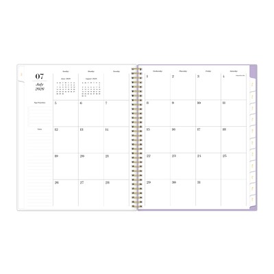 2026-2027 Blue Sky Blue Sky 8.5" x 11" Academic Weekly & Monthly Planner, Plastic Cover, Forget Me Not Purple (161386)