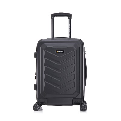 US Army FOX PRO 20" Hardside Carry-On Suitcase, 4-Wheeled Spinner, TSA Checkpoint Friendly, Black (USLFPRO00S-BLK)