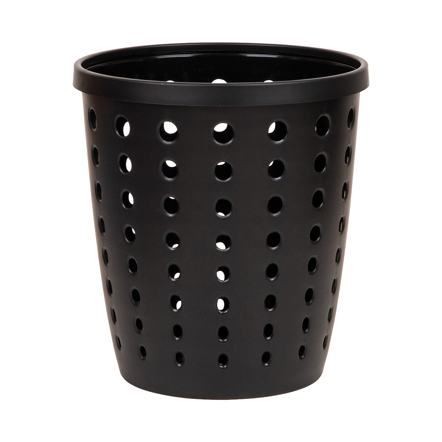 Staples Plastic Trash Can, 2.8 Gallon, Black (ST63898)