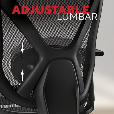 Staples® Dexley Ergonomic Mesh Swivel Task Chair, Black (UN56946)